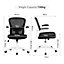 Yaheetech White Swivel Mesh Office Chair with Armrests