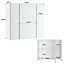 Yaheetech White Wall-Mounted Storage Cabinet with Three Mirror Doors