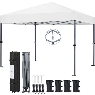Yaheetech White Waterproof 3 x 3m Pop-up Canopy
