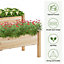 Yaheetech Wooden Raised Garden Bed 2-tier Elevated Planting Box Twin Beds with Legs