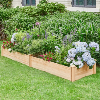 Yaheetech Wooden Raised Garden Bed Divisible Planter Box for Yard