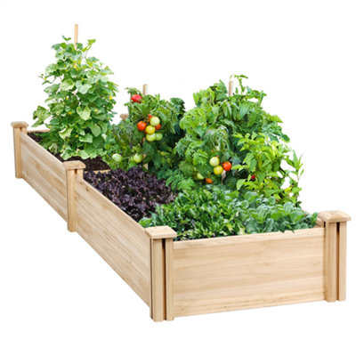 Yaheetech Wooden Raised Garden Bed Divisible Planter Box for Yard
