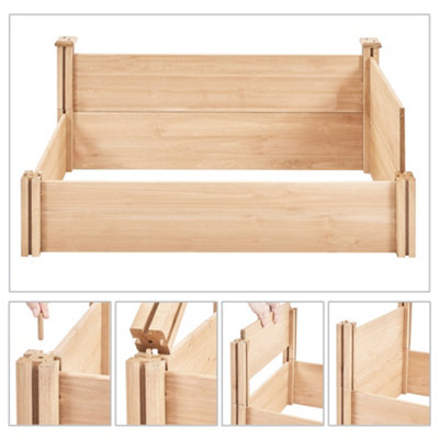 Yaheetech Wooden Raised Garden Bed Divisible Planter Box for Yard - 7