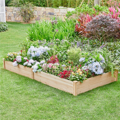 Yaheetech Wooden Raised Garden Bed Simple Planter for Vegetable Flower