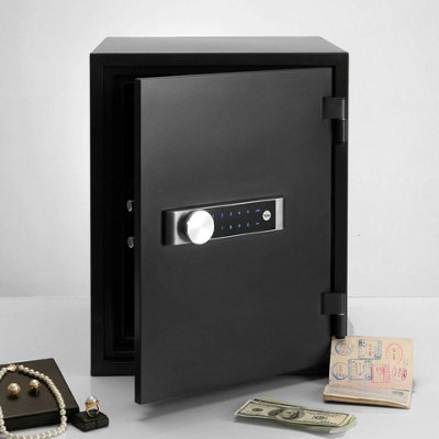 Yale 37L Extra Large Digital Fire Safe Galvanised Epoxy Sealed Steel Body, Programmable Digital Lock, Silent & Guest Functions
