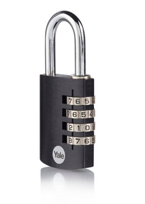 Yale Black Aluminium Combination Padlock 38mm - YE3CB/38/131/1/BK