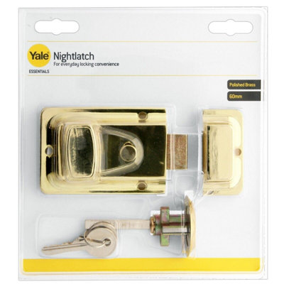 Yale Brass Essentials Night Latch & 2 Keys 60mm Deadlock