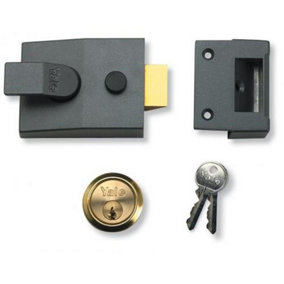 Yale Deadlocking Standard Nightlatch Security Lock Dark Metallic Grey (40mm)