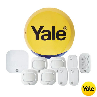 Yale IA-320 10pc Sync Smart Home Alarm Kit 4 Motion & 3 Door Sensors, 200m Range, App & Voice Control, No Fees, Expandable System