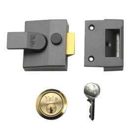 Yale Locks 630084001702 84 Standard Nightlatch 40mm Backset DMG Finish Box YAL84DMGPB
