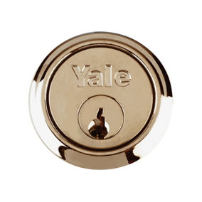 Yale Locks 631109035161 P1109 Replacement Rim Cylinder & 2 Keys Satin Chrome Finish Visi YALP1109SC