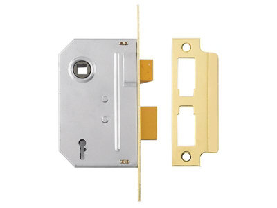 Yale Locks 650246285166 PM246 Internal 2 Lever Mortice Sashlock Polished Brass 80mm 3in YALPM246PB30