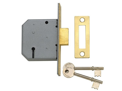 Yale Locks 650322205025 PM322 3 Lever Mortice Deadlock Polished Brass 79mm 3in YALPM322PB30