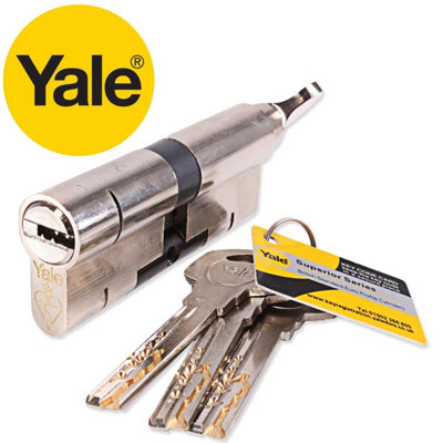 Yale Nickel High Security 45/50 1 Star Thumb Turn 3 Keys 95mm