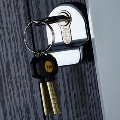 Yale Platinum 3-Star Euro Cylinder uPVC Door Lock - 50/50 (100mm), Nickel (incl. 4 Keys)