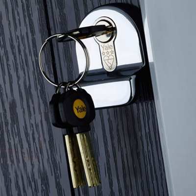 Yale Platinum 3-Star Euro Cylinder uPVC Door Security Lock - 35/40 (75mm), Nickel (incl. 5 Keys)