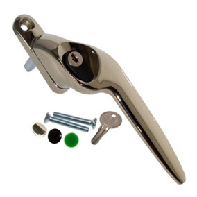 Yale Quartus Cranked Window Handle - Champagne Gold, Right, 40mm