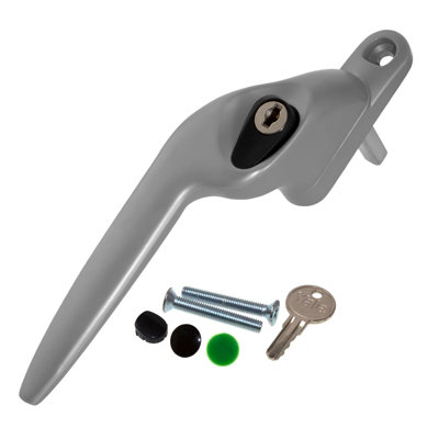 Yale Quartus Cranked Window Handle - Silver, Left, 40mm