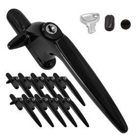 Yale Sparta Cockspur Window Handle (10 Pack) - Black, Right, 9mm