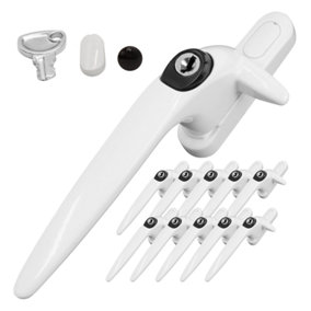 Yale Sparta Cockspur Window Handle (10 Pack) - White, Left, 15.5mm