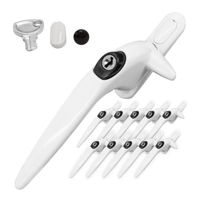 Yale Sparta Cockspur Window Handle (10 Pack) - White, Left, 9mm