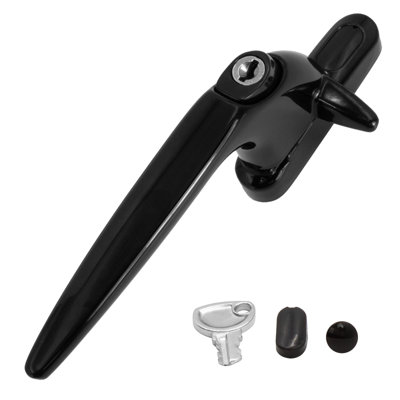 Yale Sparta Cockspur Window Handle - Black, Left, 15.5mm