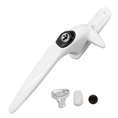 Yale Sparta Cockspur Window Handle - White, Left, 9mm