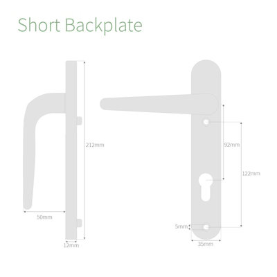 Yale Sparta Lever/Lever Door Handle - Short, Gold (PVD)