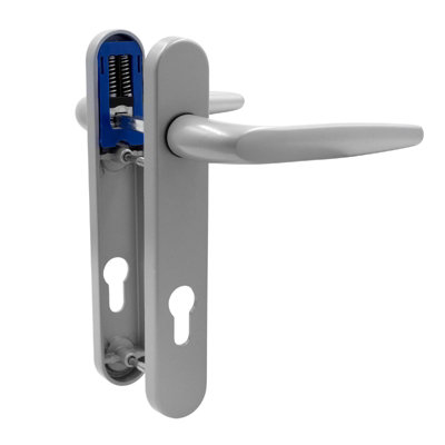 Yale Sparta Lever/Lever Door Handle - Short, Satin Silver