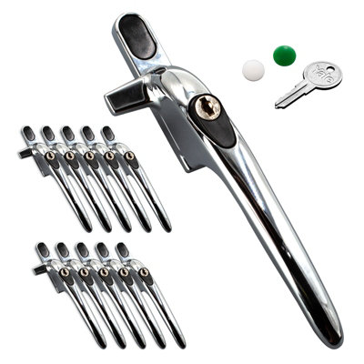 Yale Virage Cockspur Window Handle (10 Pack) - Chrome, Right, 9mm