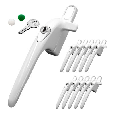 Yale Virage Cockspur Window Handle (10 Pack) - White, Left, 21mm