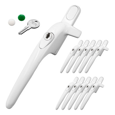 Yale Virage Cockspur Window Handle (10 Pack) - White, Left, 9mm