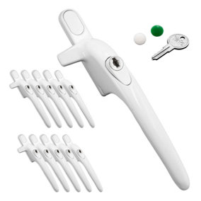 Yale Virage Cockspur Window Handle (10 Pack) - White, Right, 9mm
