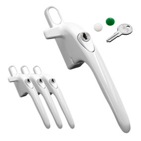 Yale Virage Cockspur Window Handle (3 Pack) - White, Right, 21mm