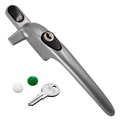 Yale Virage Cockspur Window Handle - Silver, Right, 9mm