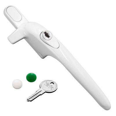 Yale Virage Cockspur Window Handle - White, Right, 9mm