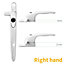 Yale Virage Cockspur Window Handle - White, Right, 9mm