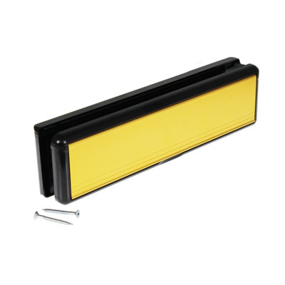 Yale Yaleseal 10" Letterplate - 20-40mm, Gold/Black Price Comparisons | Compare The Build
