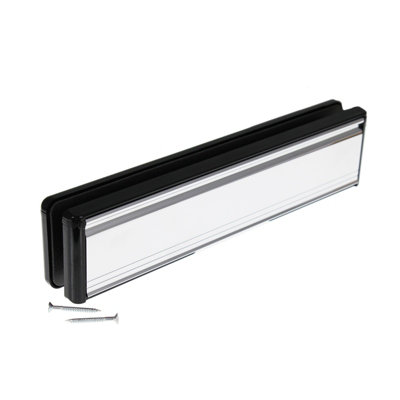 Yale Yaleseal 12" Letterplate - 20-40mm, Polished Chrome/Black