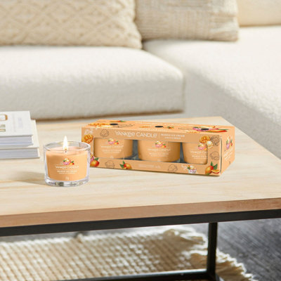 Yankee Candle 3 Pack Filled Votives - Mango Ice Cream - 5