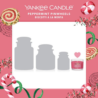 Yankee Candle 3 Pack Filled Votives - Peppermint Pinwheels - 4