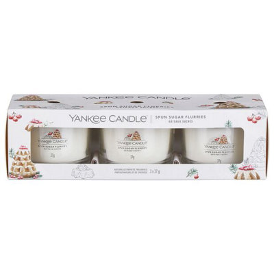 Yankee Candle 3 Pack Filled Votives - Sugar Spun Flurries