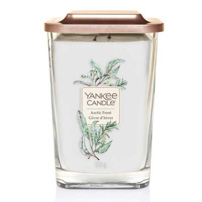 Yankee Candle Elevation Collection Large 2-Wick Square Scented Candle with Platform Lid - Arctic Frost