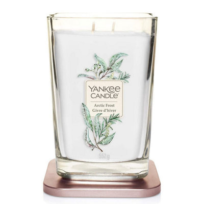 Yankee Candle Elevation Collection Large 2-Wick Square Scented Candle with Platform Lid - Arctic Frost