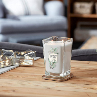 Yankee Candle Elevation Collection Large 2-Wick Square Scented Candle with Platform Lid - Arctic Frost - 4