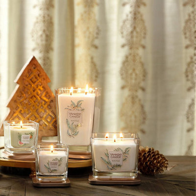 Yankee Candle Elevation Collection Large 2-Wick Square Scented Candle with Platform Lid - Arctic Frost - 6