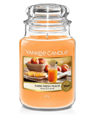 Yankee Candle Original Large Jar 623g Farm Fresh Peach Scented Candle 110-115 Hours 1631381E