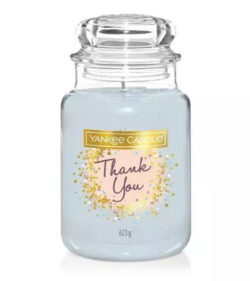 Yankee Candle Original Large Jar 623g Sentiment (Thank you) Scented Candle 110-115 Hours 1737974E