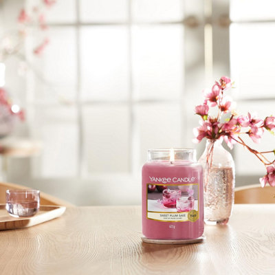 Yankee Candle Scented Candle - Sweet Plum Sake Large Jar Candle - Long Burning Candles: Up to 150 Hours - 4
