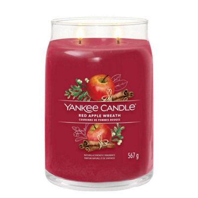Yankee Candle Signature Large Jar Red Apple Wreath 2 Wick